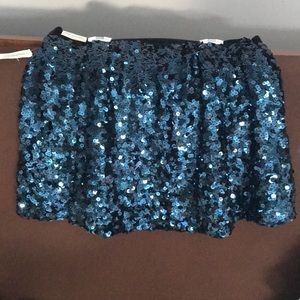 Sequin skirt with elastic waistband